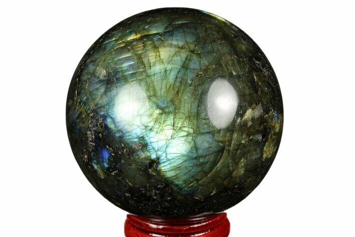 Flashy, Polished Labradorite Sphere - Great Color Play #180618